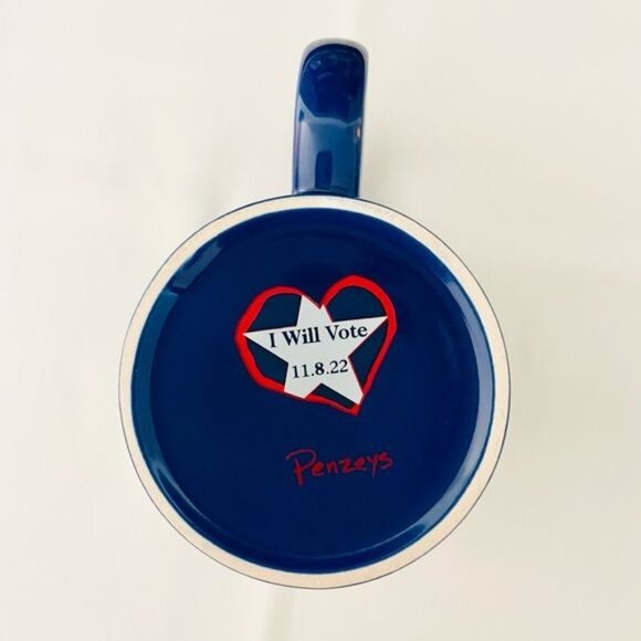 Penzeys Choose Love 12 Oz Ceramic Mug With Colorful Heart Design Large Handle - Picture 7 of 7